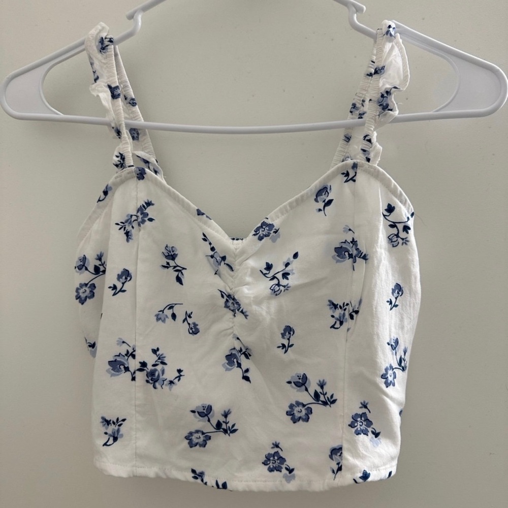 Ruffle-Strap Crop Top